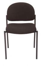 V100 4   Leg Visitor Chair. Stackable.  Black Fabric Only